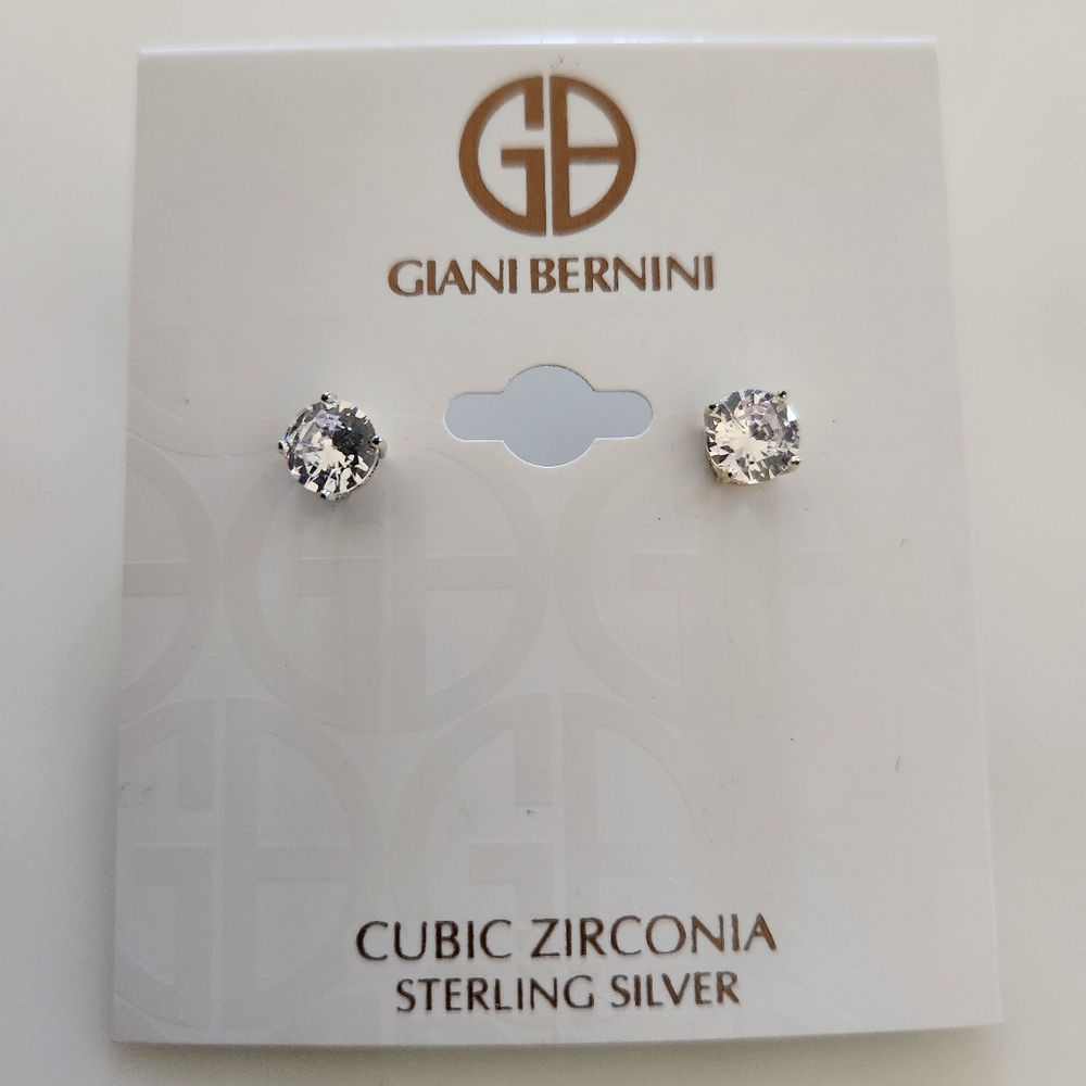 Giani Bernini Sterling Silver Cubic Zirconia Stud Earrings